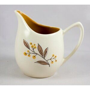 Salem Ovenproof China Jamaica Creamer Orange Berries Brown Leaves 1960s MCM